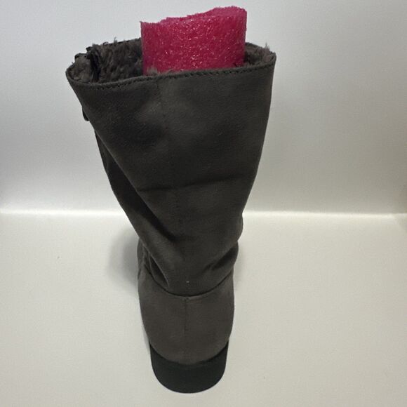 Maurices Regina Sherpa Women's Ankle Boots Size 8 M Black Fold Over Zip-Up - Picture 11 of 14